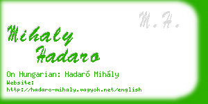 mihaly hadaro business card