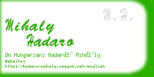 mihaly hadaro business card